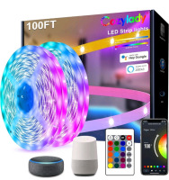 New | Cozylady RGB LED Strip Lights 100 FT | WiFi LED Light Compatible with Alexa and Google Home