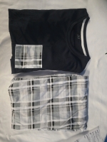 New | Medium Mens Manfinity 2pc Plaid Pajama Shirt & Pant Set