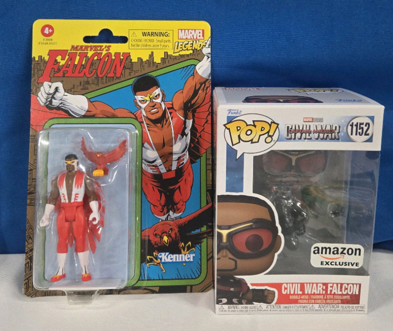 New | Marvel's Falcon Funko Pop & Marvel Legends Figures