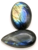 2 Lovely Polished LABRADORITE Cabochons