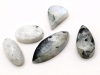 5 Polished MOON STONE Cabichons