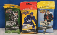 3 New | Packs Of Upper Deck 2021-2022 Hockey Series 1-2 & Extended Series Card Packs