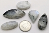 5 Polished MOON STONE Cabichons - 2