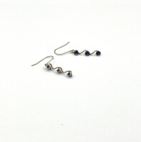 10KT Yellow Gold Natural Amethyst Dangling Earring, Retail $300.00.