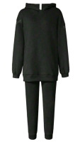 New - Sz. Large Women's Double-Sided Zipper Front & Back Letter Print Loose Long Suit