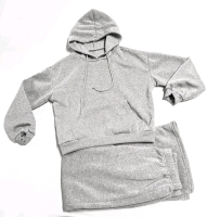 New Size Med Women's 2-Piece Cropped Hoodie & Wide-Leg Jogging Pants Set