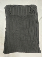 New | Medium Womens Black Ribbed Knit Dress