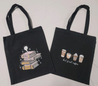 New - Two (2) Women's Canvas Book Bags . Each Bag measures 13.5"&times;14.5"