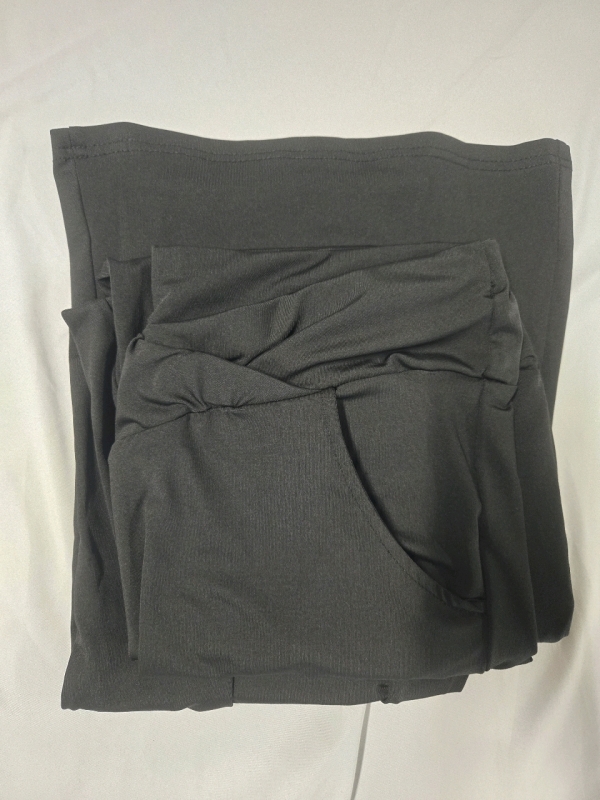 New | 1XL Womens Black Wide Leg Sweat Pants