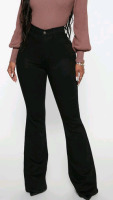 New - Sz. 7 Women's FashionNova Deep in My Soul Flare Jeans , Black