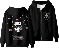 New sz Small Women's Kuromi Zip Up Hoodie Sweatshirt