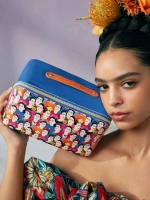 New FRIDA KAHLO Rectangular Zip-Open Cosmetcs Makeup Bag | 4.5" x 8" x 4.5"