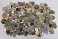 3.9+lbs World Coin & Token Lot . Includes 191? Canadian Silver Dime & 1944 Philippines Silver 20 Centavos . Canada , USA , Great Britain , Philippines , Netherlands , France plus more Countries