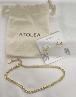 New Atolea Jewelry Bracelet & Hoop Earrings
