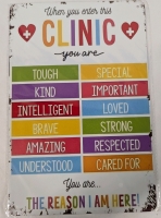 New Healthcare Metal Sign. 12" by 8"