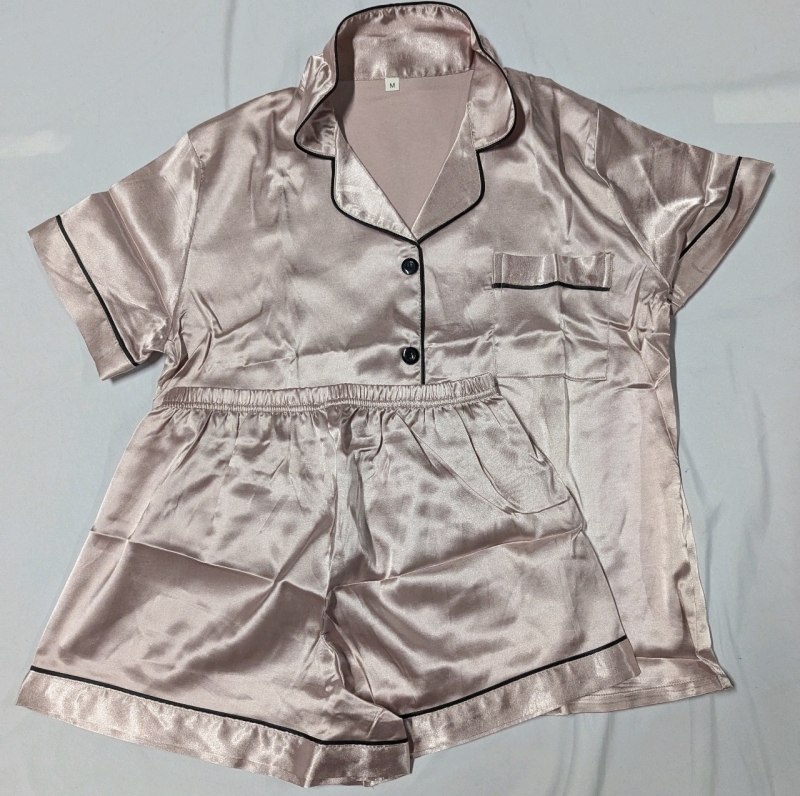 New Medium Women's Satin Style Pajama Set.