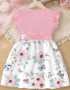New sz 6yrs Kid's Dress with Pink Slash Belt - 2