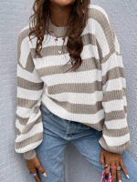 New | Size Medium Women's Striped Knitted Sweater