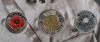 2015 Canadian Remembrance Coin Set . Includes Colored Poppy Quarter - 3