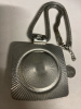 Statement Large Square Pendant W/ Mesh Chain - 3