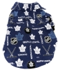 Size Small/Med Dogs | Adorable Handmade TORONTO MAPLE LEAFS Flannel Button-Up Dog Shirt with Leash Clip - 4
