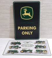 2 New John Deere Metal Signs, 12"x8"