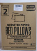 2 New - Utopia Bedding Queen Size Gusseted Piping Bed Pillows , (Grey), Vacuum Sealed . - 3