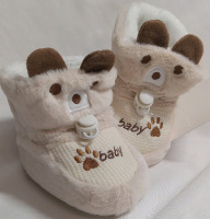 New | Size 11-12 Infants Bear Boot Slippers