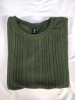 New | 2XL Womens Green Round Neck Ribbed Knit Shirt - 3