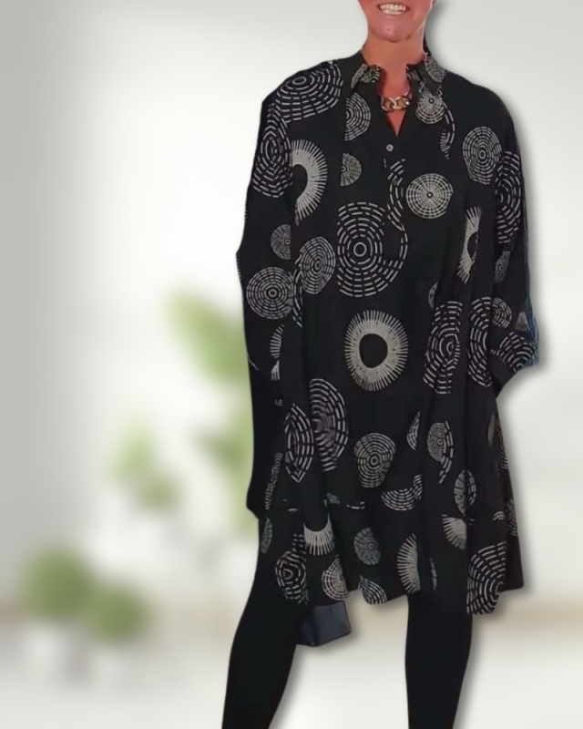 New Size 3XL Women's AUMORA Long Sleeve Dress-Shirt Dress