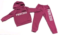 New Size 4-5Y Girl's "Little Princess" Hoodie & Elastic Waist Jogging Pants