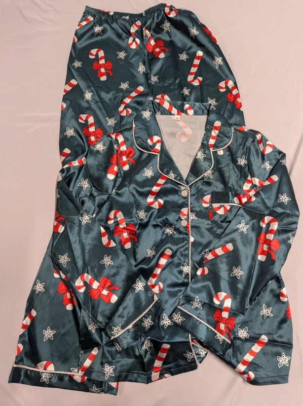 New Medium Woman's Saying Like Christmas Pajama Set.