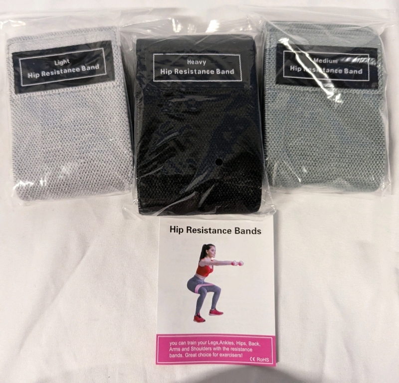 3 New Hip Resistance Bands.