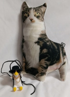 New | Absolutely Amazing Cat Pillow and Fancy Goose | Largest Masures 11"