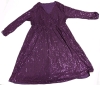 New Size 18-20 Women's BLOOMCHIC Supremely Sequinned Long-Sleeve Pleated Dress with Stretch