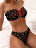 New Size XL Women's 2-Piece Strapless Cherry Bikini Set