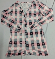 New XL Women's Button Up Satin Like Pajama Top.