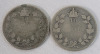 1916 - 1933 Canadian King George V Coin Lot . 1929 - 1930 Silver Dimes , 1922 & 1931 Nickels , 1916 & 1918 Large Pennies and 1932 - 1933 Small Pennies - 2