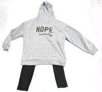 New Size Large Women's NOPE, NOT TODAY Hoodie with Split Sides & Elastic Waist Bottoms Set
