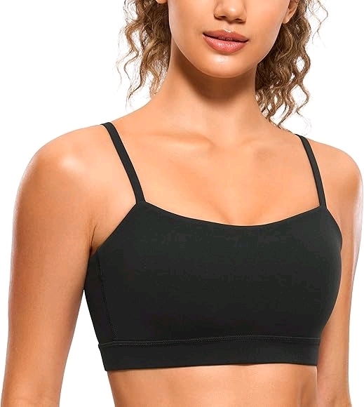 New Size Small 4/6 CRZ YOGA Bandeau Sports Bra : Black | Retails Over $40