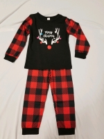New size 5T kids plaid Christmas pajamas