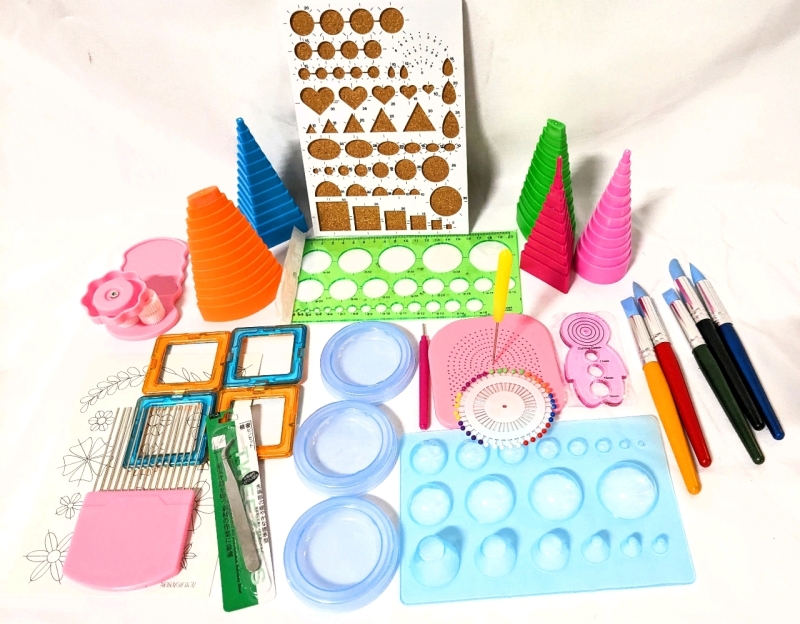 New Paper Quilling Kit with Extras and Silicone Paint Brushes