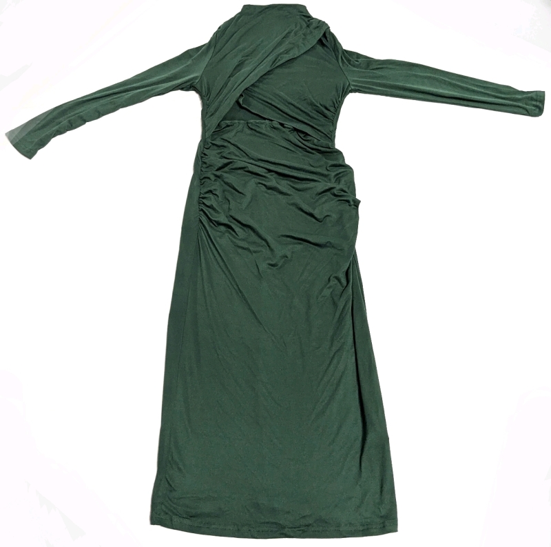 New Size Large Women's Stretchy Bodycon Midrift Peekaboo Dress with Zipper Back