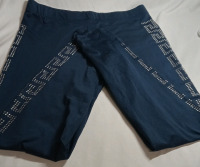 New | Size XL Women's Bedazzled Side Leggins