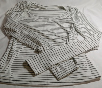 New | Size XL Women's Striped Long Sleeve Shirt