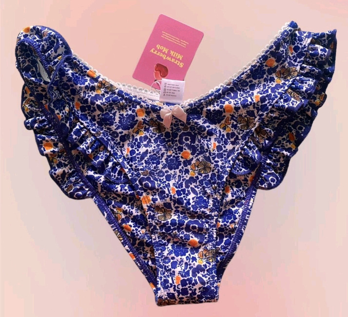 New | Small Womens Strawberry Milk Mob Bathing Suit Bottom