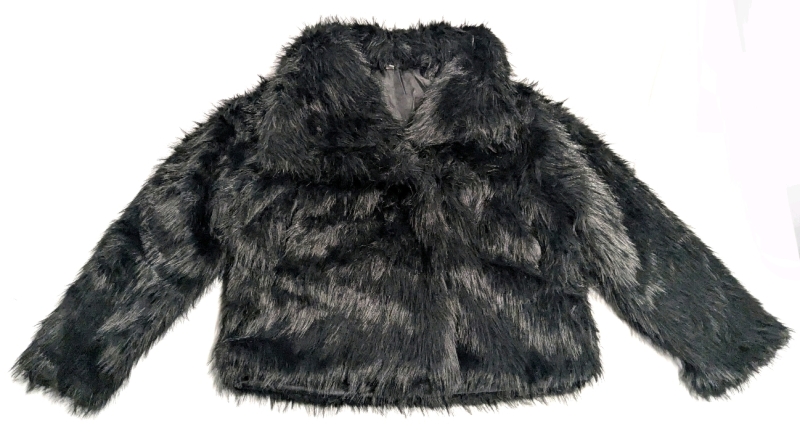 New Size Small Women's Super Shaggy Faux Fur Winter Jacket