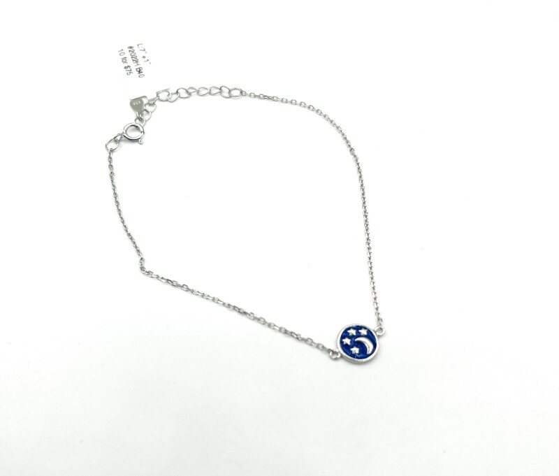 New | Sterling Silver Enamel Bracelet, Retail $300.00.