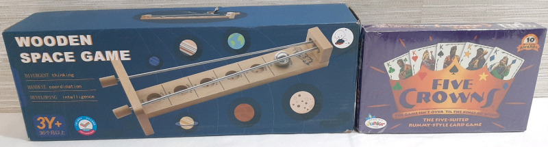New Wooden Space Game & Five Crowns Rummy-Style Game