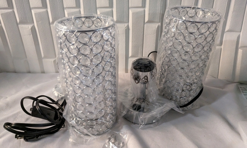 New Xumemail Touch Control Crystal Table Lamps. 2 lamps